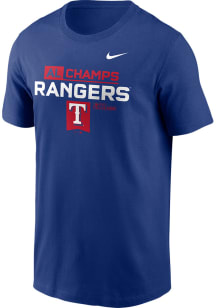 Nike Texas Rangers Blue 2023 League Champions Lockup Short Sleeve T Shirt