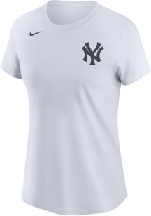 Nike New York Yankees Womens White Basket Short Sleeve T-Shirt