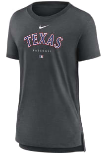 Nike Texas Rangers Womens Charcoal Triblend Short Sleeve T-Shirt