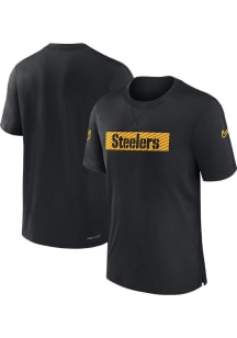 Nike Pittsburgh Steelers Black Sideline Player Short Sleeve T Shirt