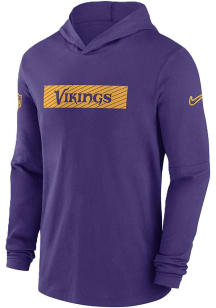 Nike Minnesota Vikings Mens Purple Sideline Dri Fit Hood