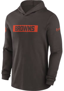 Nike Cleveland Browns Mens Brown Sideline Dri Fit Hood