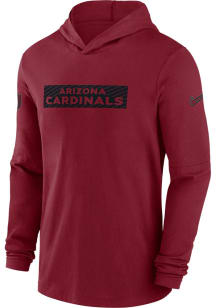 Nike Arizona Cardinals Mens Red Sideline Dri Fit Hood