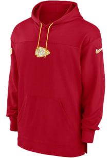 Nike Kansas City Chiefs Mens Red Sideline Jersey Hood