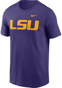 Nike LSU Tigers Purple Primary Logo Short Sleeve T Shirt