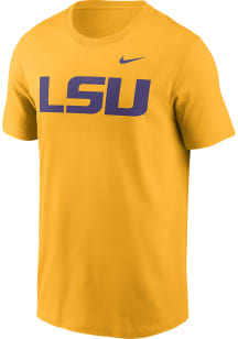 Nike LSU Tigers Gold Primary Logo Short Sleeve T Shirt