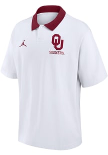 Nike Oklahoma Sooners Mens White Name Drop Short Sleeve Polo