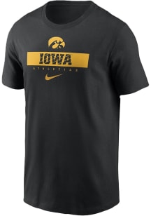 Nike Iowa Hawkeyes Black Sideline Crew Short Sleeve T Shirt