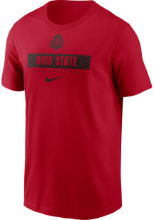 Nike Ohio State Buckeyes Red Sideline Crew Short Sleeve T Shirt