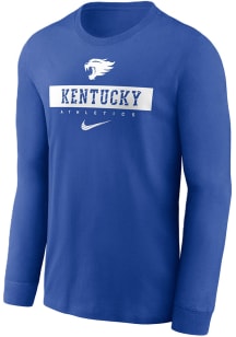 Nike Kentucky Wildcats Blue Sideline Crew Long Sleeve T Shirt