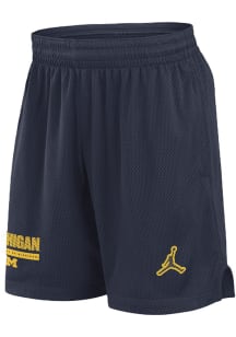 Nike Michigan Wolverines Mens Navy Blue Sideline Shorts