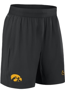 Mens Iowa Hawkeyes Black Nike Sideline Shorts