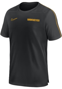 Nike Iowa Hawkeyes Black Sideline Coach Short Sleeve T Shirt