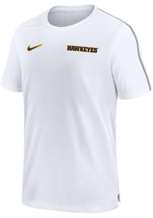 Iowa Hawkeyes White Nike Sideline Coach Short Sleeve T Shirt