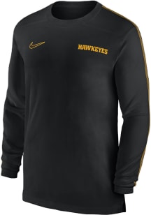 Nike Iowa Hawkeyes Black Sideline Coach Long Sleeve T-Shirt
