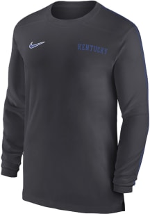Nike Kentucky Wildcats Grey Sideline Coach Long Sleeve T-Shirt