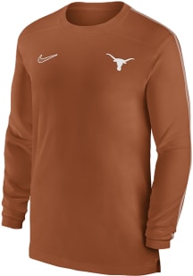 Nike Texas Longhorns Burnt Orange Sideline Coach Long Sleeve T-Shirt