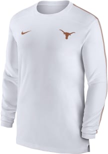 Nike Texas Longhorns White Sideline Coach Long Sleeve T-Shirt
