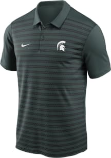 Mens Michigan State Spartans Green Nike Sideline Victory Short Sleeve Polo Shirt