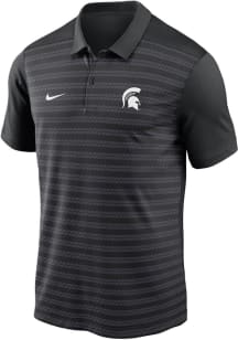 Mens Michigan State Spartans Black Nike Sideline Victory Short Sleeve Polo Shirt