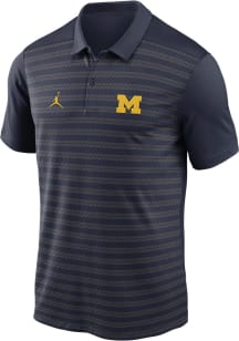 Nike Michigan Wolverines Mens Navy Blue Sideline Victory Short Sleeve Polo