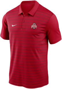 Mens Ohio State Buckeyes Red Nike Sideline Victory Short Sleeve Polo Shirt