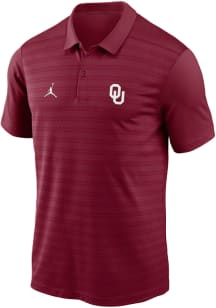 Nike Oklahoma Sooners Mens Crimson Sideline Victory Short Sleeve Polo