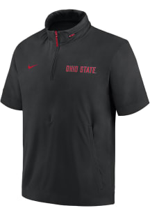 Nike Ohio State Buckeyes Black Sideline Coach Short Sleeve Hoods