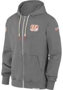 Nike Cincinnati Bengals Mens Grey Sideline Player Long Sleeve Full Zip Jacket