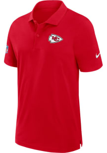 Nike Kansas City Chiefs Mens Red Sideline Dri Fit Short Sleeve Polo