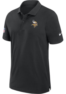 Nike Minnesota Vikings Mens Black Sidline Dri Fit Short Sleeve Polo