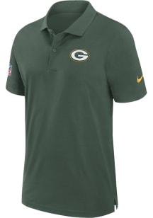 Nike Green Bay Packers Mens Green Sidline Dri Fit Short Sleeve Polo