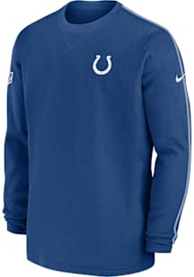Nike Indianapolis Colts Mens Blue Sideline Coach Long Sleeve Sweatshirt