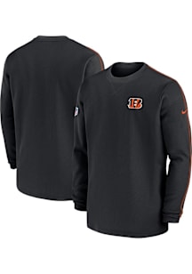 Nike Cincinnati Bengals Mens Black Sideline Coach Long Sleeve Sweatshirt