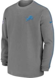 Nike Detroit Lions Mens Black Sideline Coach Long Sleeve Sweatshirt