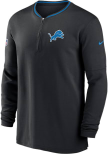 Nike Detroit Lions Mens Blue Sideline Coach Long Sleeve Qtr Zip Pullover