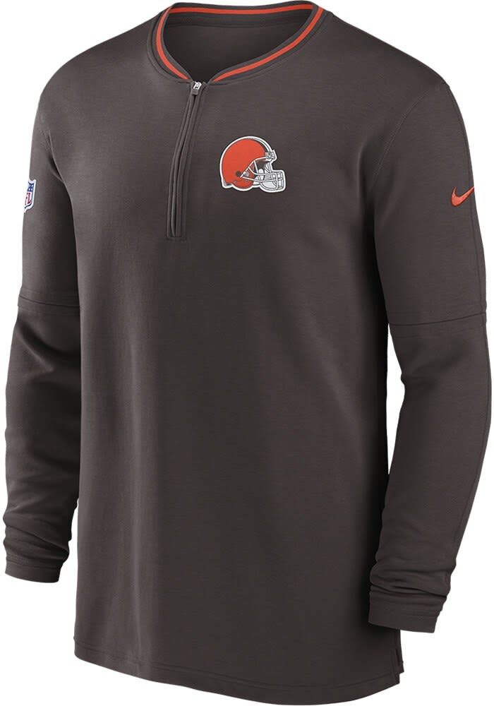 Nike Cleveland Browns Mens BROWN Sideline Coach Pullover - 173204435