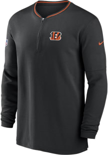 Nike Cincinnati Bengals Mens Black Sideline Coach Long Sleeve 1/4 Zip Pullover