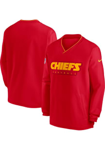 Nike Kansas City Chiefs Mens Red Sideline Windshirt Pullover Jackets