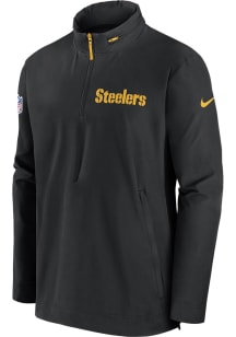 Nike Pittsburgh Steelers Mens Black Sideline Coach Lightweight Light Weight Jacket