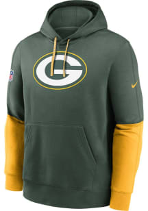 Nike Green Bay Packers Mens Green Sideline Club Long Sleeve Hoodie