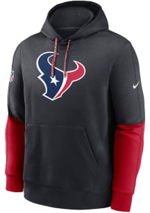 Nike Houston Texans Mens Black Sideline Club Long Sleeve Hoodie