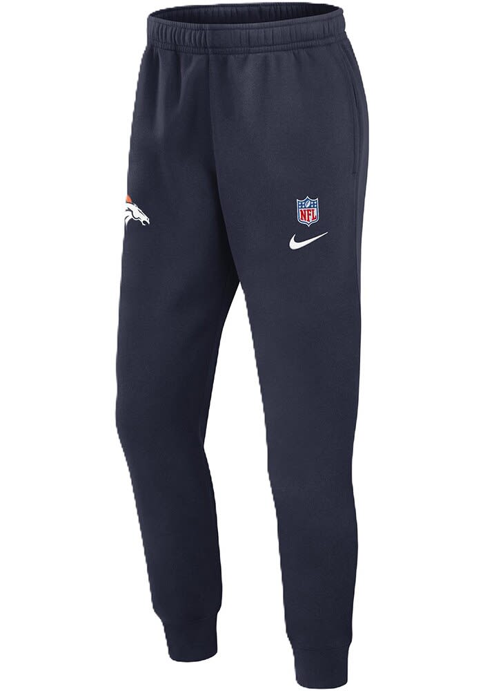 Denver Broncos Mens Nike NAVY Sideline Club Fleece Sweatpants