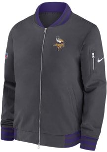 Nike Minnesota Vikings Mens Black Sideline Bomber Medium Weight Jacket