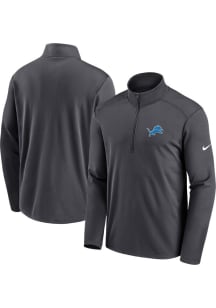 Nike Detroit Lions Mens Grey Pacer Long Sleeve Qtr Zip Pullover