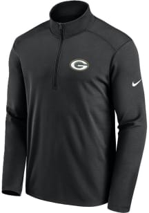 Nike Green Bay Packers Mens Black Pacer Long Sleeve Qtr Zip Pullover