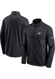 Nike Philadelphia Eagles Mens Black Pacer Long Sleeve Qtr Zip Pullover