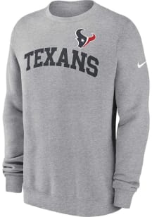 Nike Houston Texans Mens Black Club Long Sleeve Crew Sweatshirt
