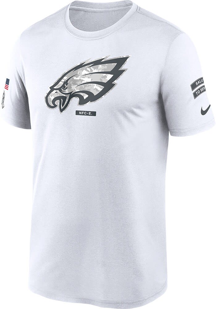 Nike Philadelphia Eagles White Salute to Service Short Sleeve T Shirt