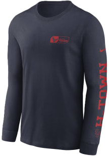 Nike Houston Texans Black Team Name Long Sleeve T Shirt